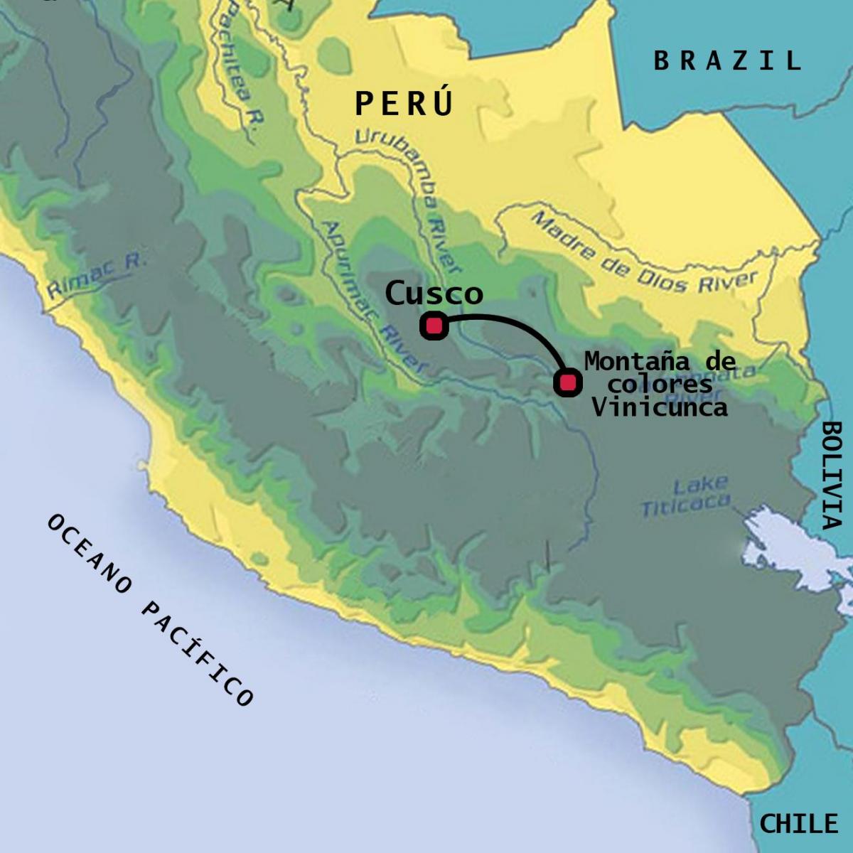 vinicunca Перу мапи