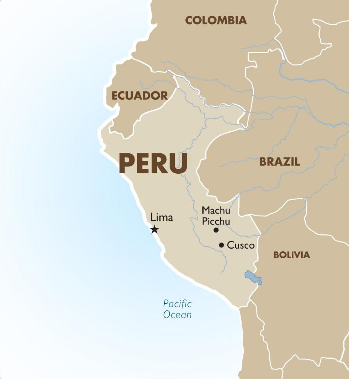 карта Перу и суседних земаља