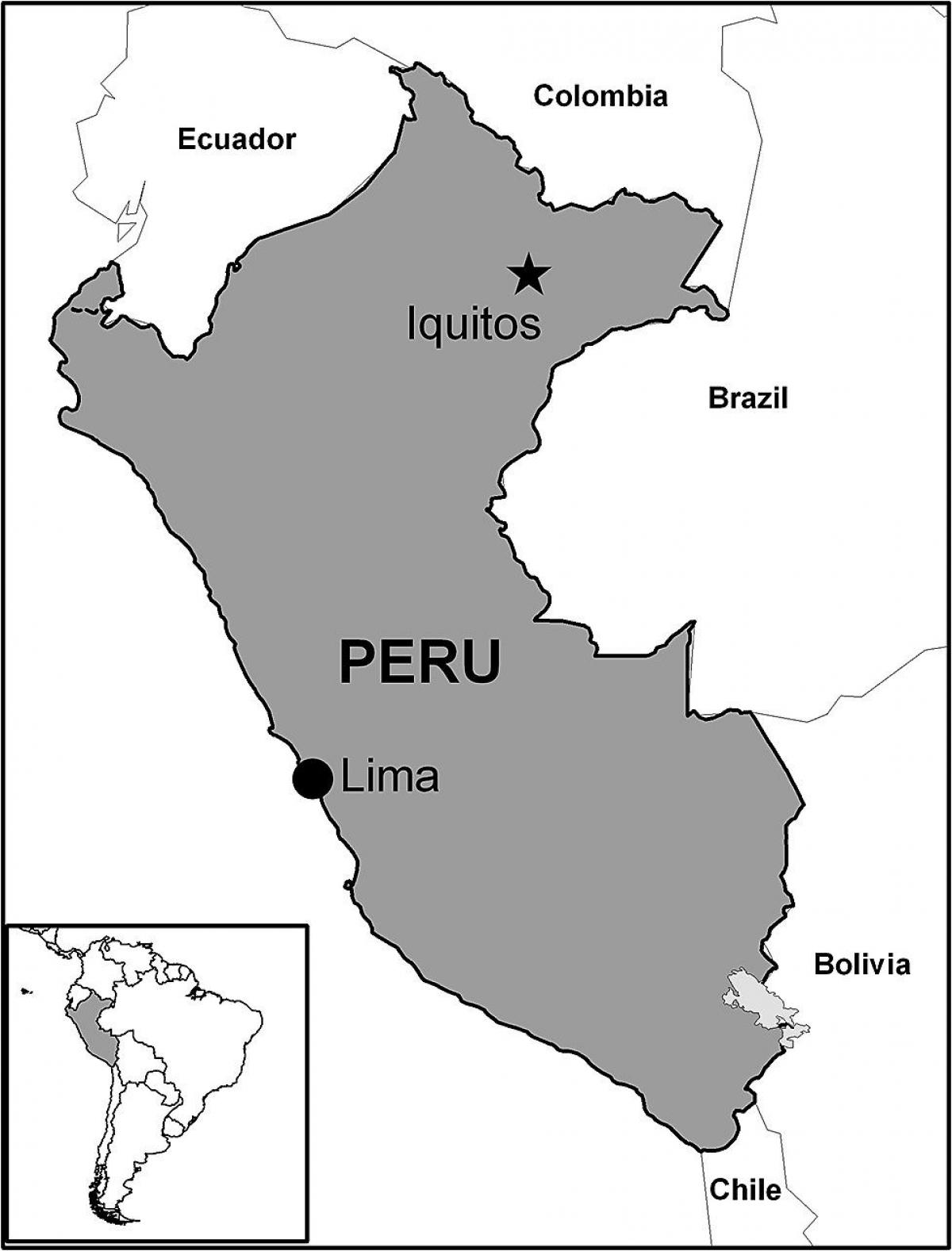 карта икуитос Перу