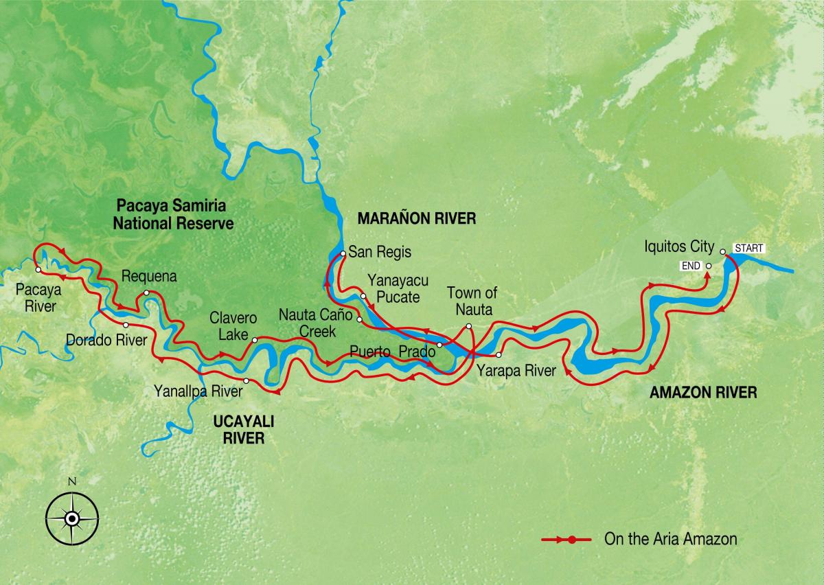 карта река Амазон Перу