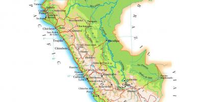 Карта физичка карта Перу