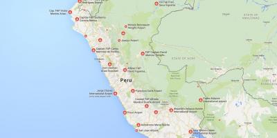 Аеродроми Перу на мапи
